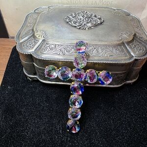 Elegant Multicolor Crystal Brooch